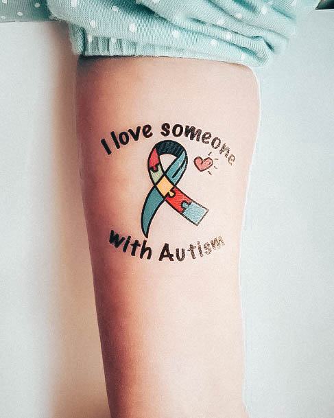 Decorative Looks For Womens Autism Tattoo