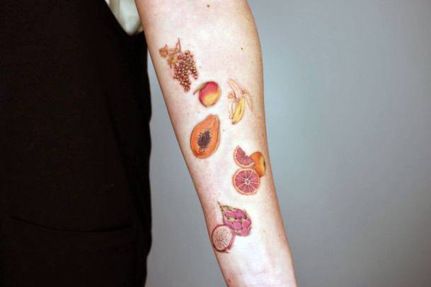 Decorative Looks For Womens Banana Tattoo