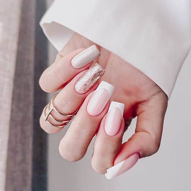 Decorative Looks For Womens Beige Nail