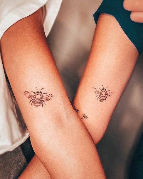 Decorative Looks For Womens Bff Tattoo