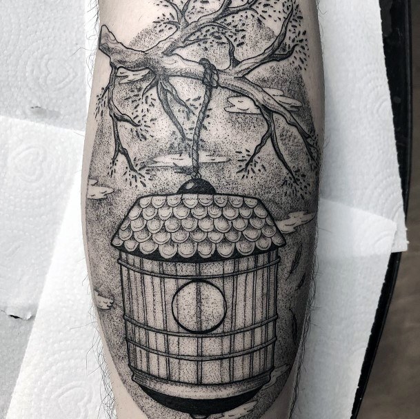 Decorative Looks For Womens Birdhouse Tattoo