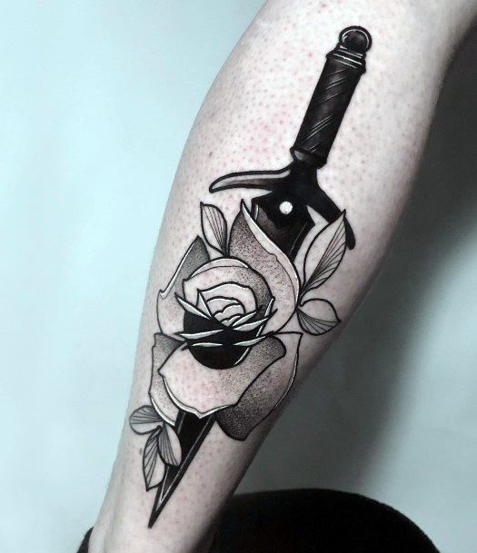 Decorative Looks For Womens Black Ink Tattoo