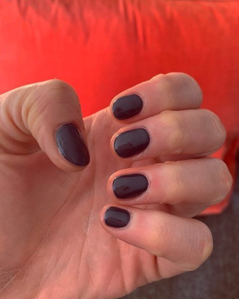 Decorative Looks For Womens Black Oval Nail