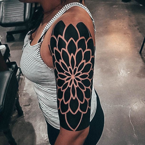 Decorative Looks For Womens Blackout Tattoo