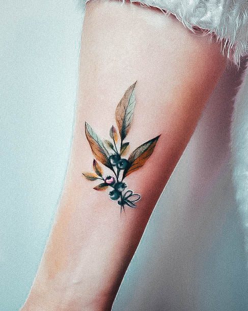 Decorative Looks For Womens Blueberry Tattoo