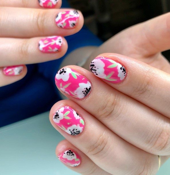 Decorative Looks For Womens Bright Pink Nail