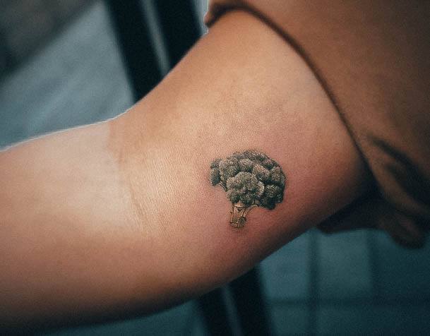 Decorative Looks For Womens Broccoli Tattoo