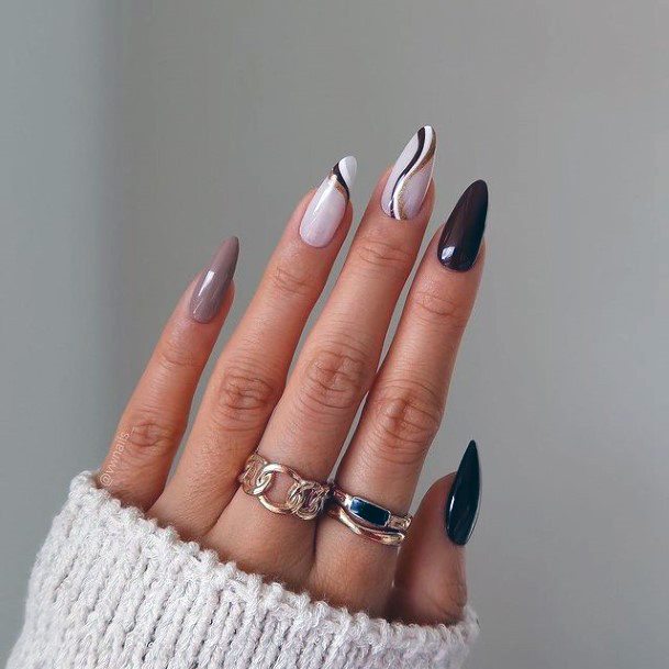 Decorative Looks For Womens Brown Dress Nail