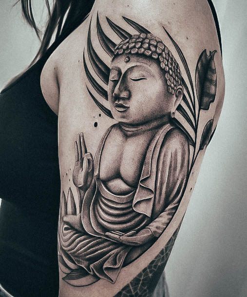 Decorative Looks For Womens Buddha Tattoo