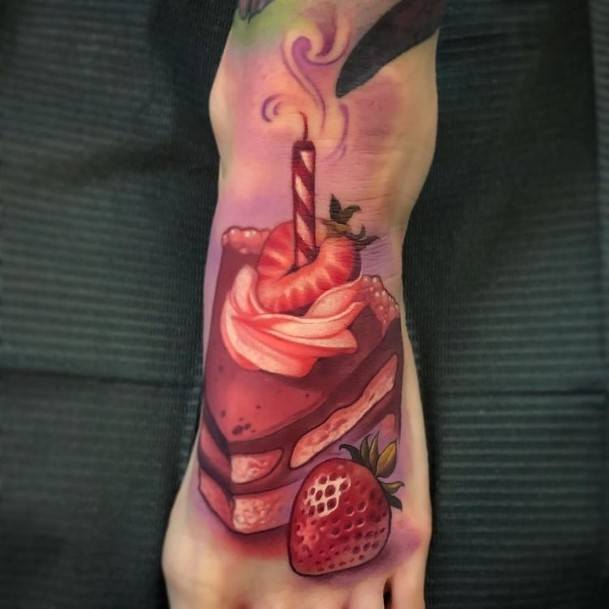 Decorative Looks For Womens Cake Tattoo