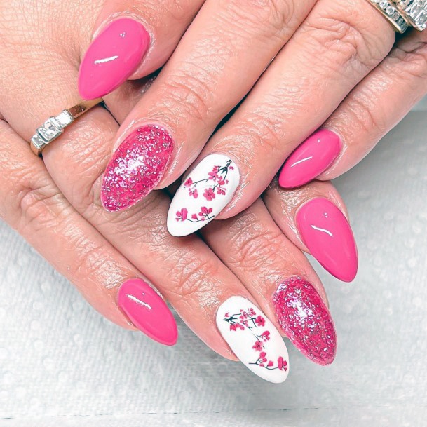 Decorative Looks For Womens Cherry Blossom Sakura Nail