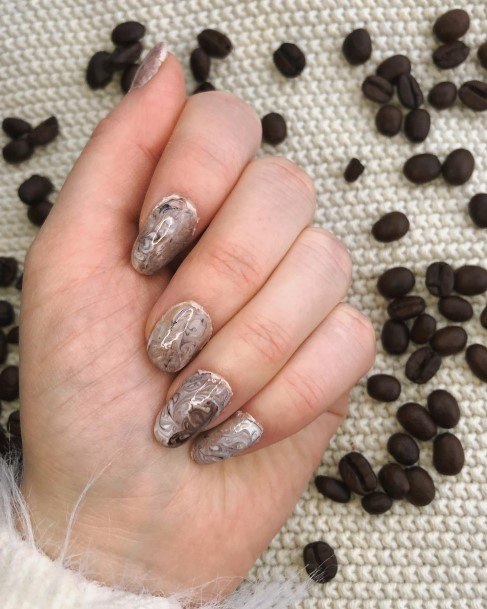 Decorative Looks For Womens Coffee Nail