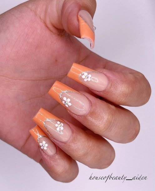 Decorative Looks For Womens Coral Nail