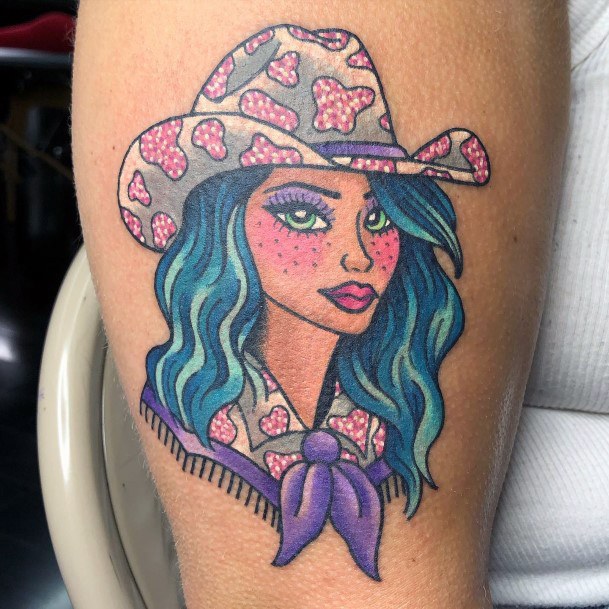 Decorative Looks For Womens Cowgirl Tattoo