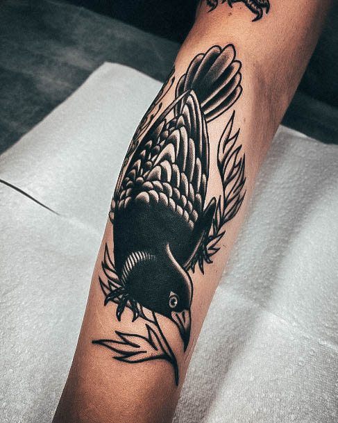 Decorative Looks For Womens Crow Tattoo