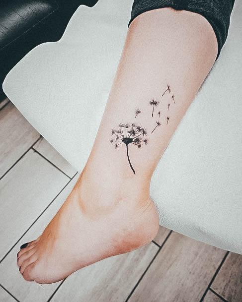 Decorative Looks For Womens Dandelion Tattoo