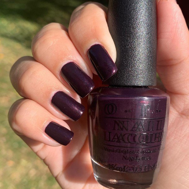 Decorative Looks For Womens Deep Purple Nail