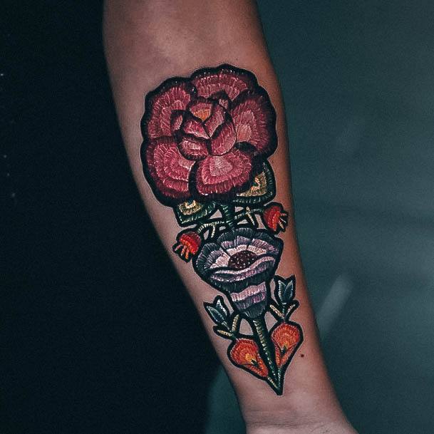 Decorative Looks For Womens Embroidery Tattoo