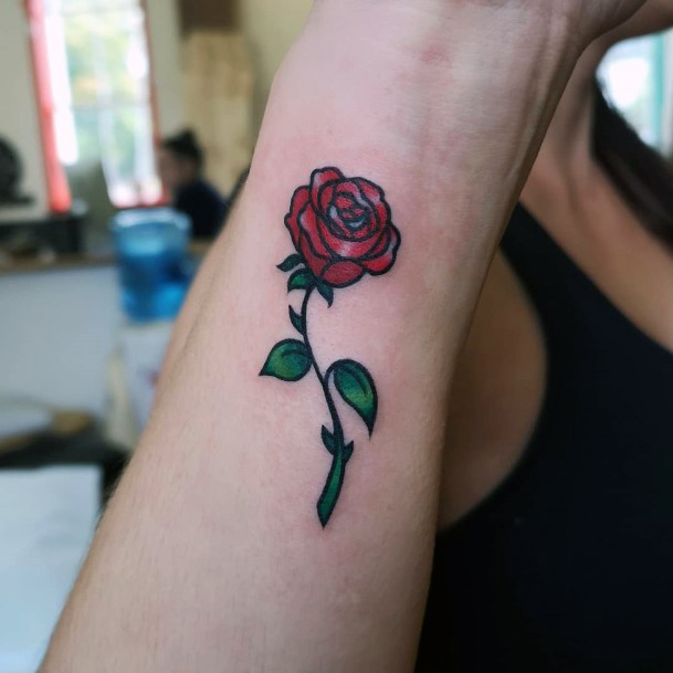 Decorative Looks For Womens Enchanted Rose Tattoo