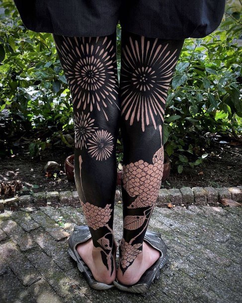 Decorative Looks For Womens Fireworks Tattoo