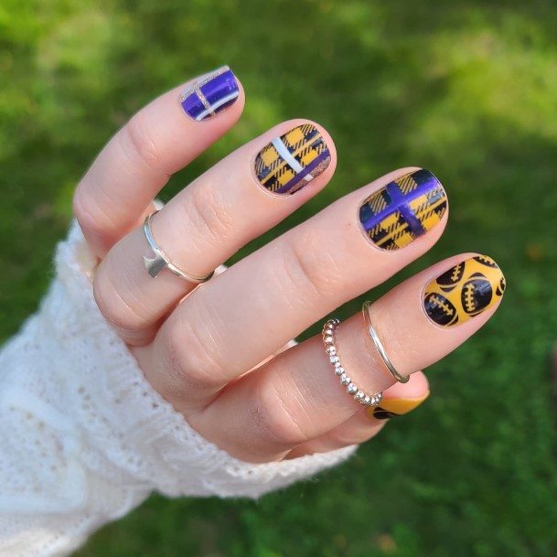 Decorative Looks For Womens Football Nail