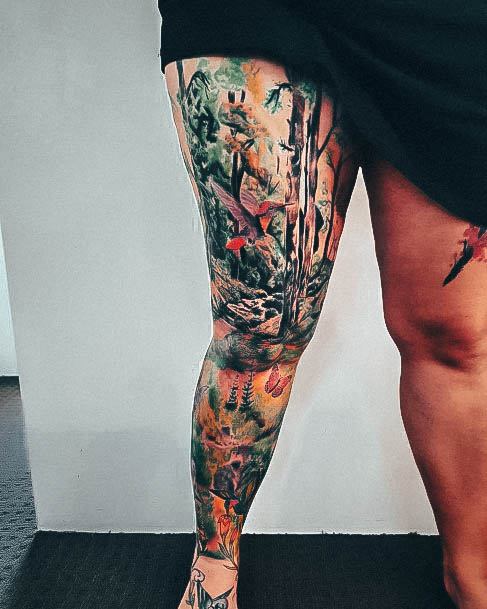 Decorative Looks For Womens Forest Tattoo