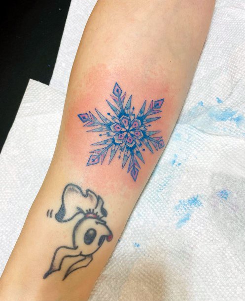 Decorative Looks For Womens Frozen Tattoo