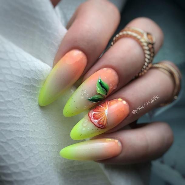 Decorative Looks For Womens Fruit Nail