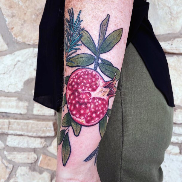 Decorative Looks For Womens Fruit Tattoo