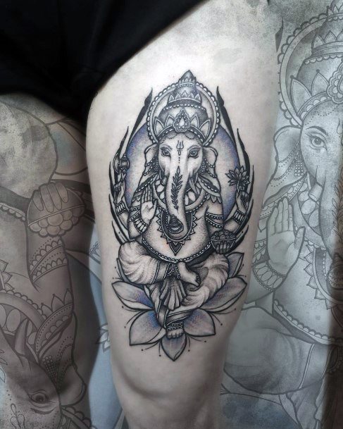 Decorative Looks For Womens Ganesha Tattoo