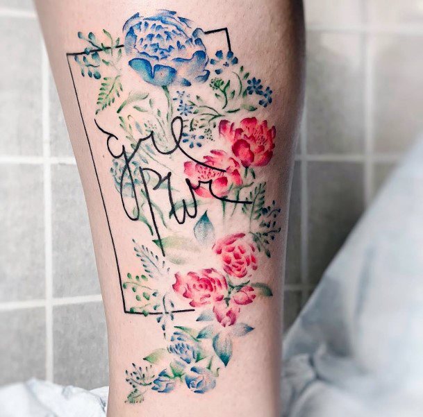 Decorative Looks For Womens Girl Power Tattoo