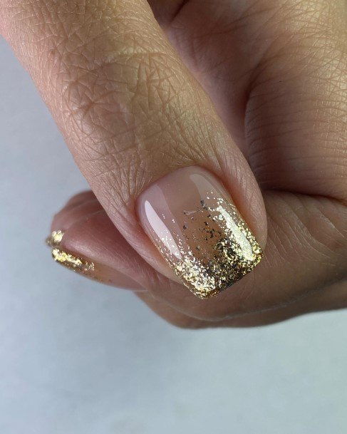 Decorative Looks For Womens Gold Ombre Nail