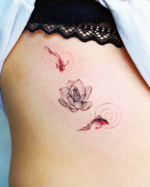 Decorative Looks For Womens Goldfish Tattoo