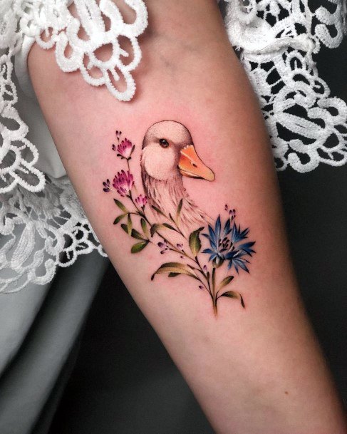 Decorative Looks For Womens Goose Tattoo