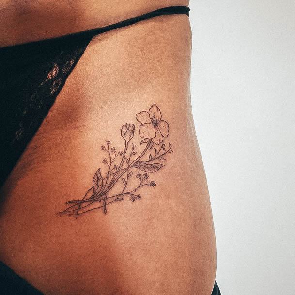 Decorative Looks For Womens Hip Tattoo
