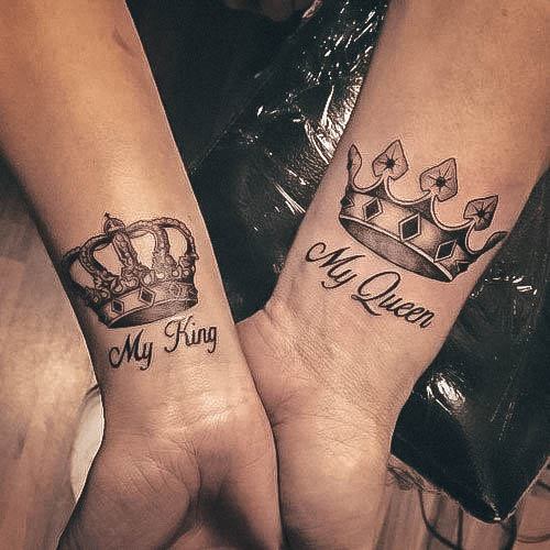 Decorative Looks For Womens King And Queen Tattoo