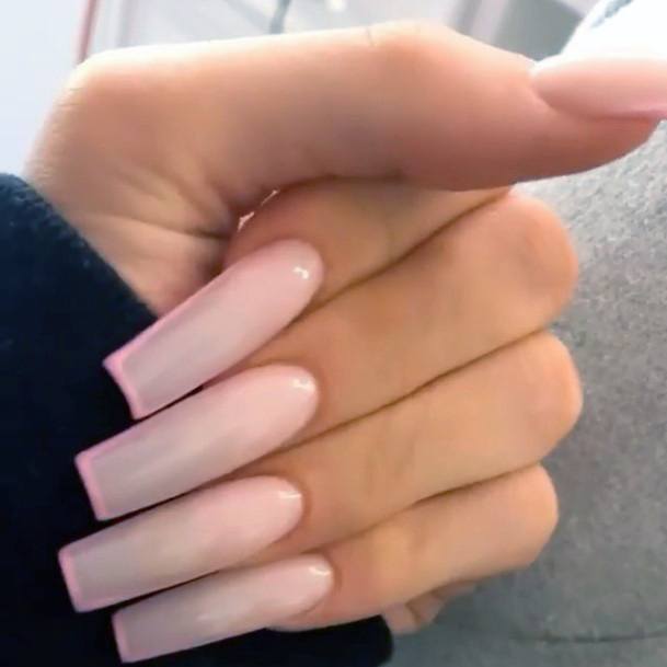 Decorative Looks For Womens Long Pink Nail