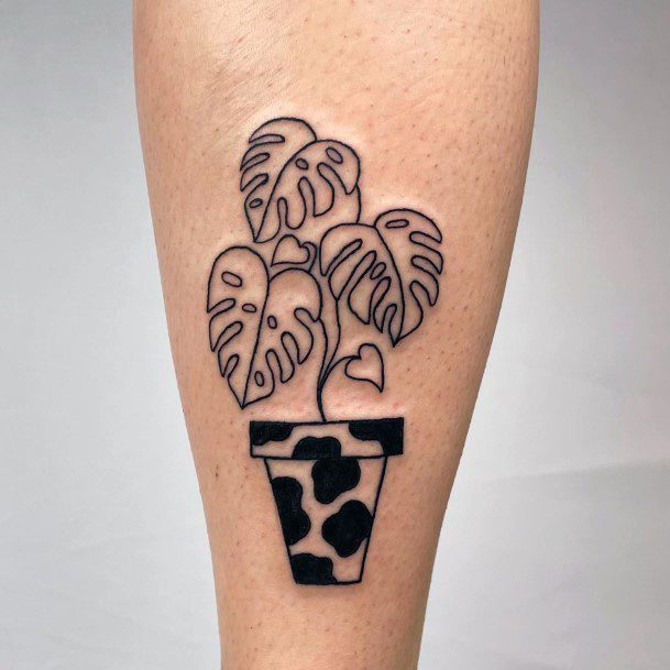 Decorative Looks For Womens Monstera Tattoo