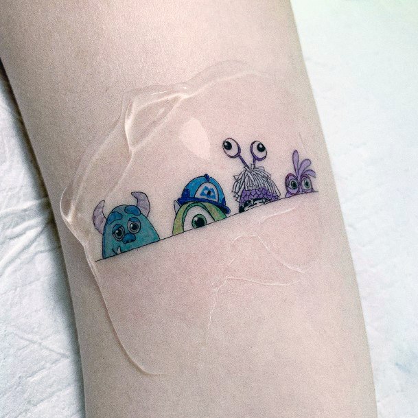 Decorative Looks For Womens Monsters Inc Tattoo