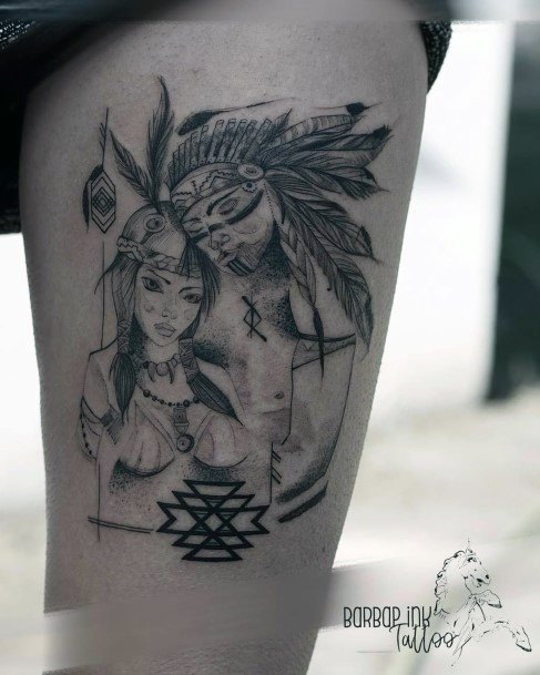 Decorative Looks For Womens Native American Tattoo