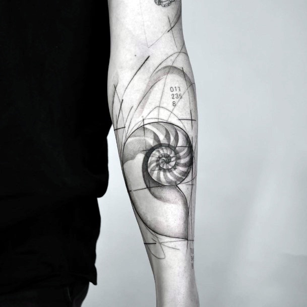 Decorative Looks For Womens Nautilus Tattoo