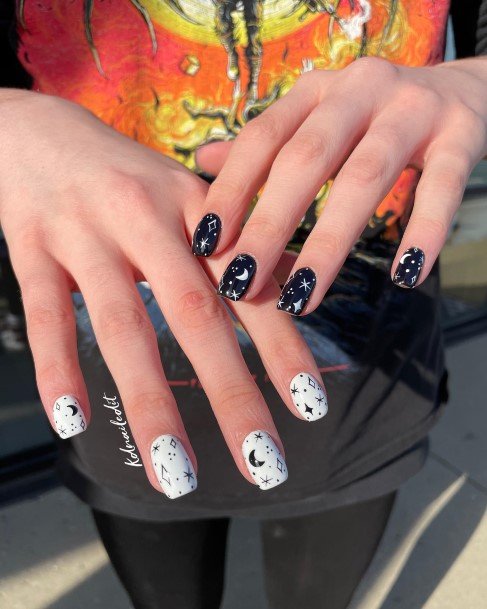 Decorative Looks For Womens New Moon Nail