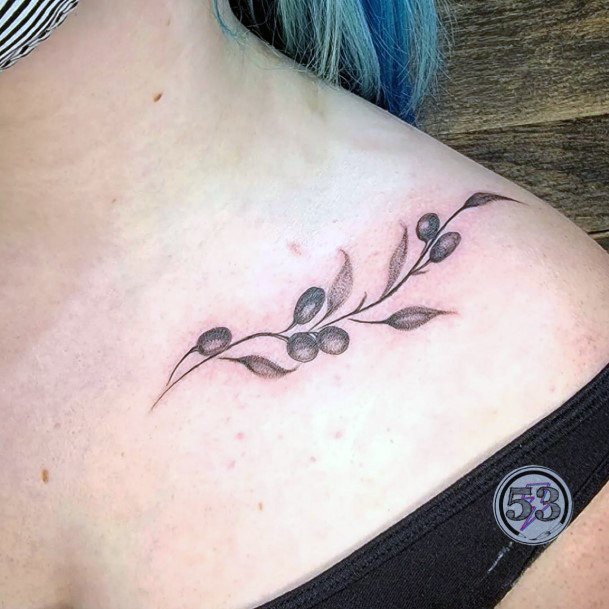 Decorative Looks For Womens Olive Branch Tattoo