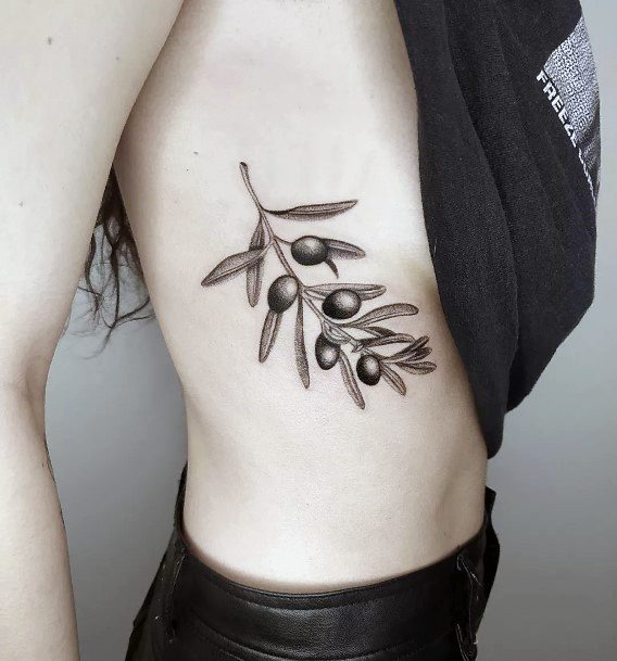 Decorative Looks For Womens Olive Tree Tattoo