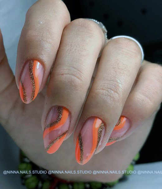 Decorative Looks For Womens Orange Dress Nail