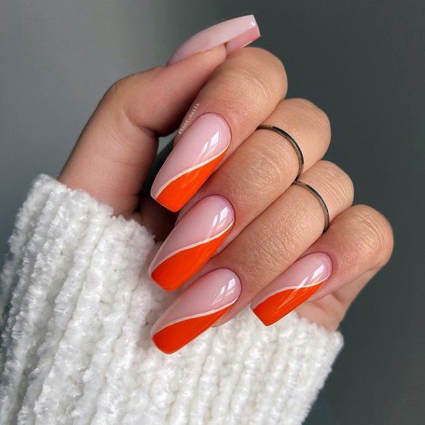 Decorative Looks For Womens Orange Nail