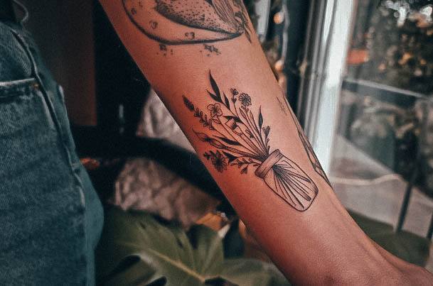 Decorative Looks For Womens Paint Brush Tattoo