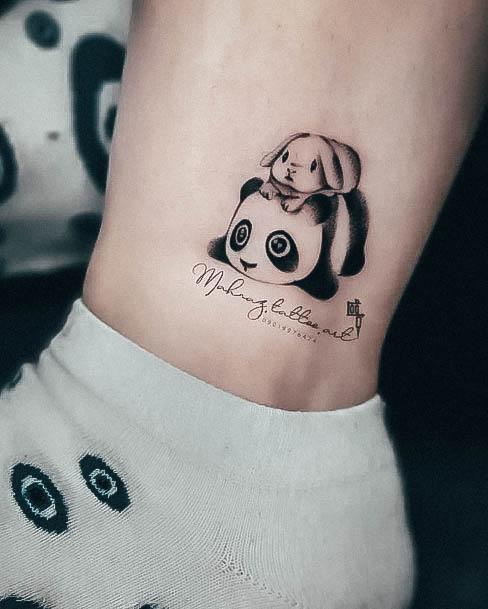 Decorative Looks For Womens Panda Tattoo