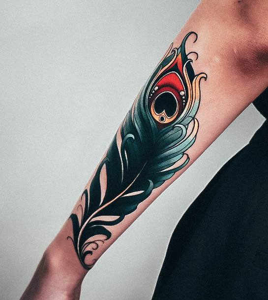 Decorative Looks For Womens Peacock Tattoo