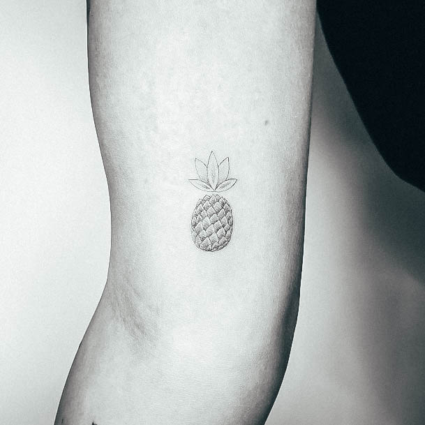 Decorative Looks For Womens Pineapple Tattoo